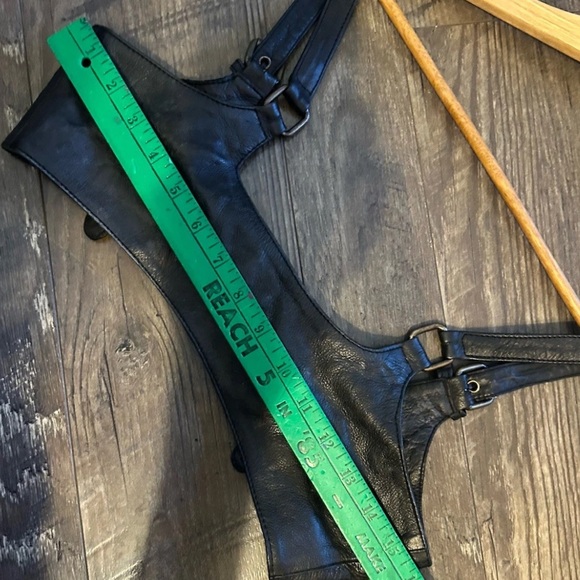 Free People Black Leather Rebel Harness Belt - Picture 6 of 13